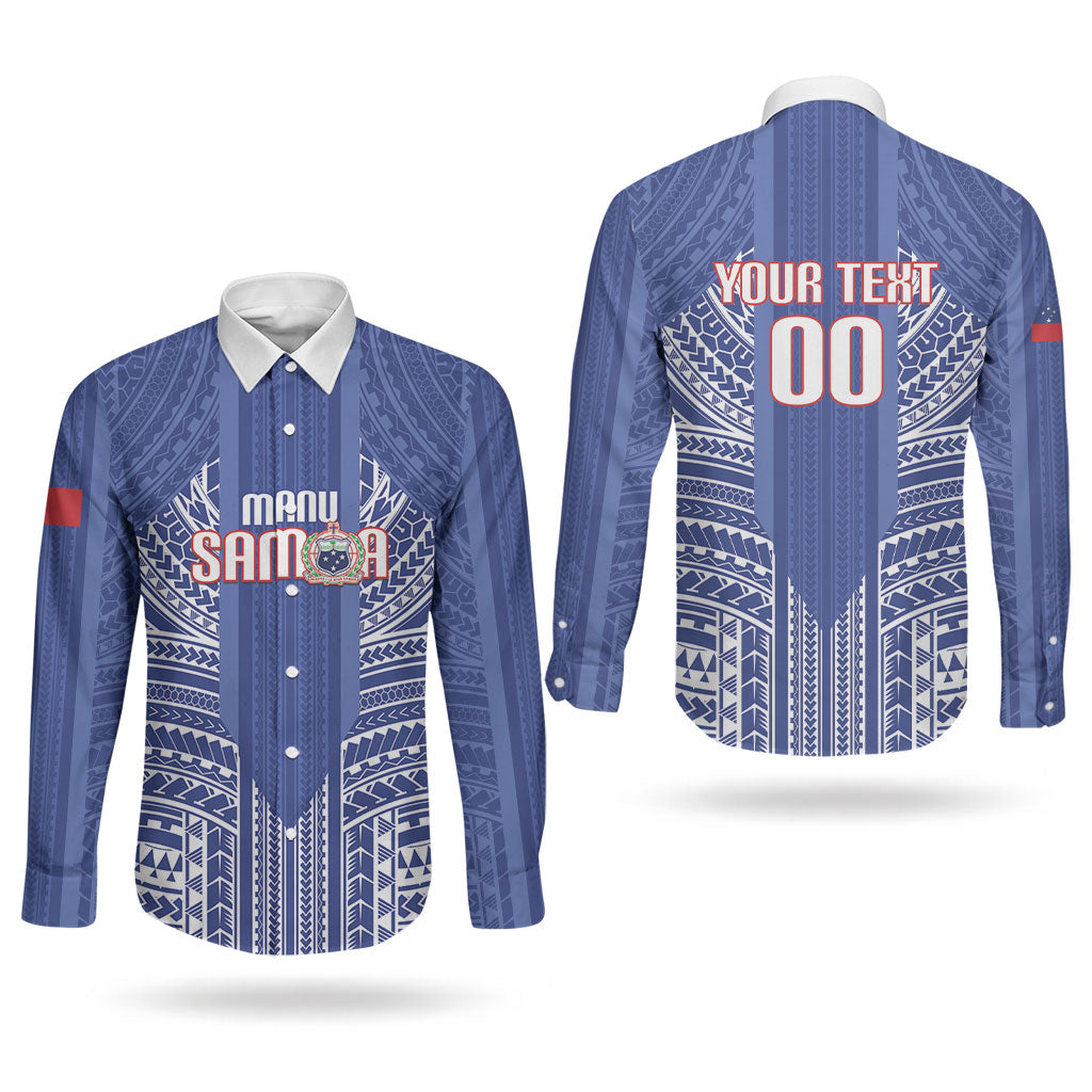 Custom Manu Samoa Rugby 2026 Couples Matching Off Shoulder Short Dress and Long Sleeve Button Shirt Samoan Pattern