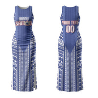 Custom Manu Samoa Rugby 2026 Couples Matching Tank Maxi Dress and Long Sleeve Button Shirt Samoan Pattern
