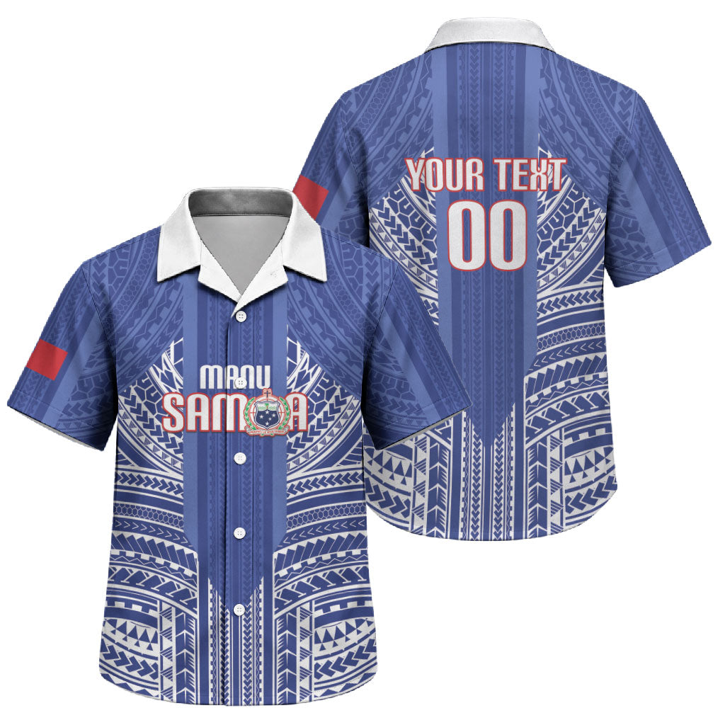Custom Manu Samoa Rugby 2026 Family Matching Off Shoulder Maxi Dress and Hawaiian Shirt Samoan Pattern
