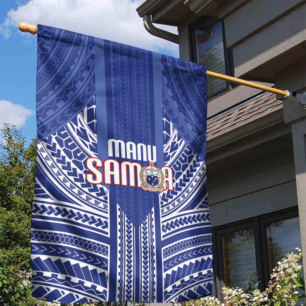 Manu Samoa Rugby 2026 Garden Flag Samoan Pattern