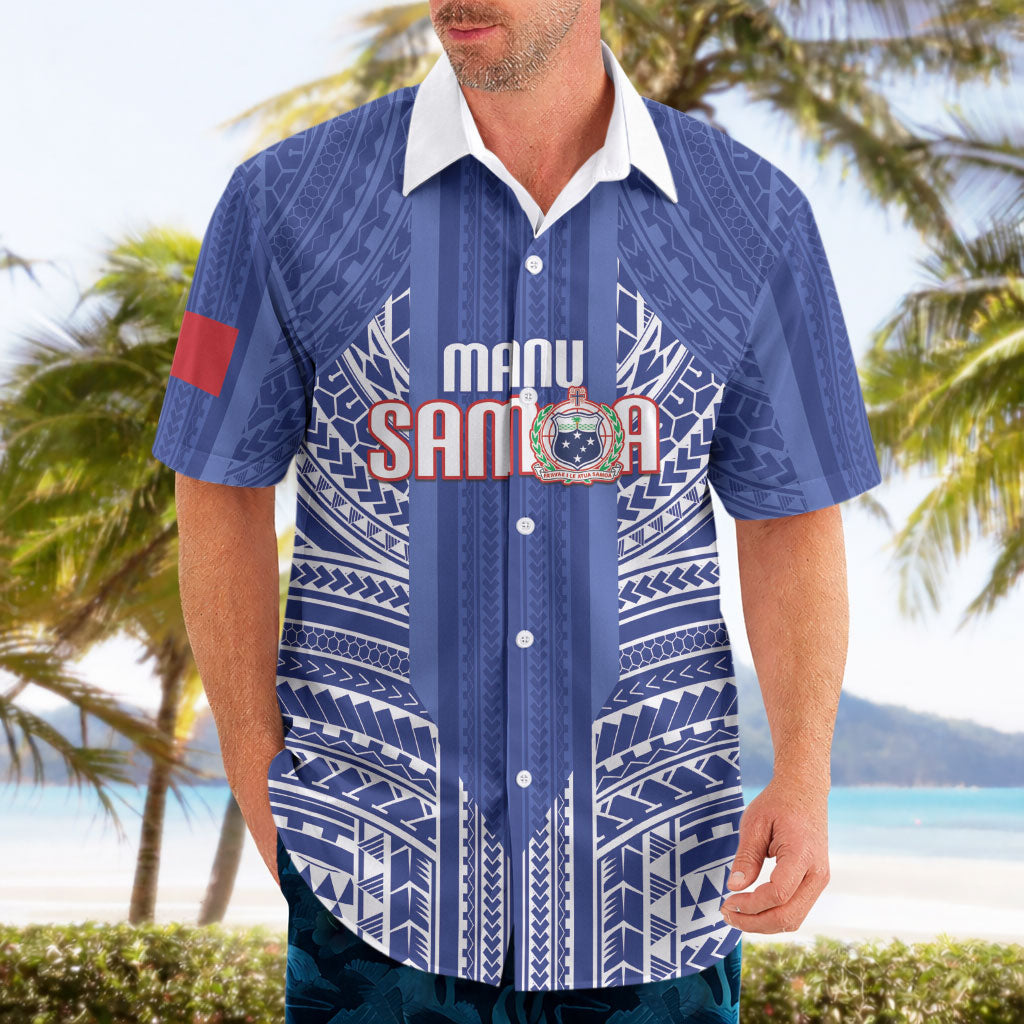 Custom Manu Samoa Rugby 2026 Hawaiian Shirt Samoan Pattern