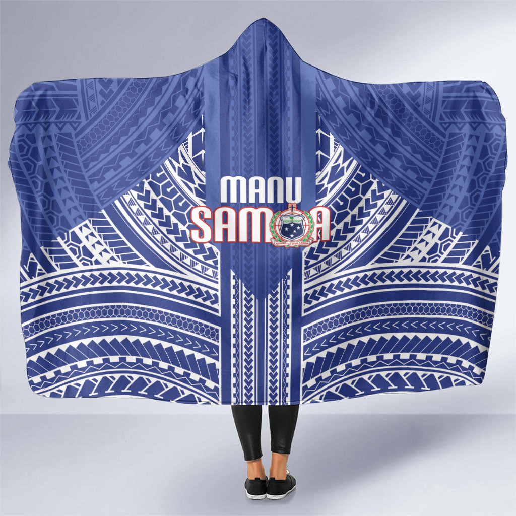 Manu Samoa Rugby 2026 Hooded Blanket Samoan Pattern