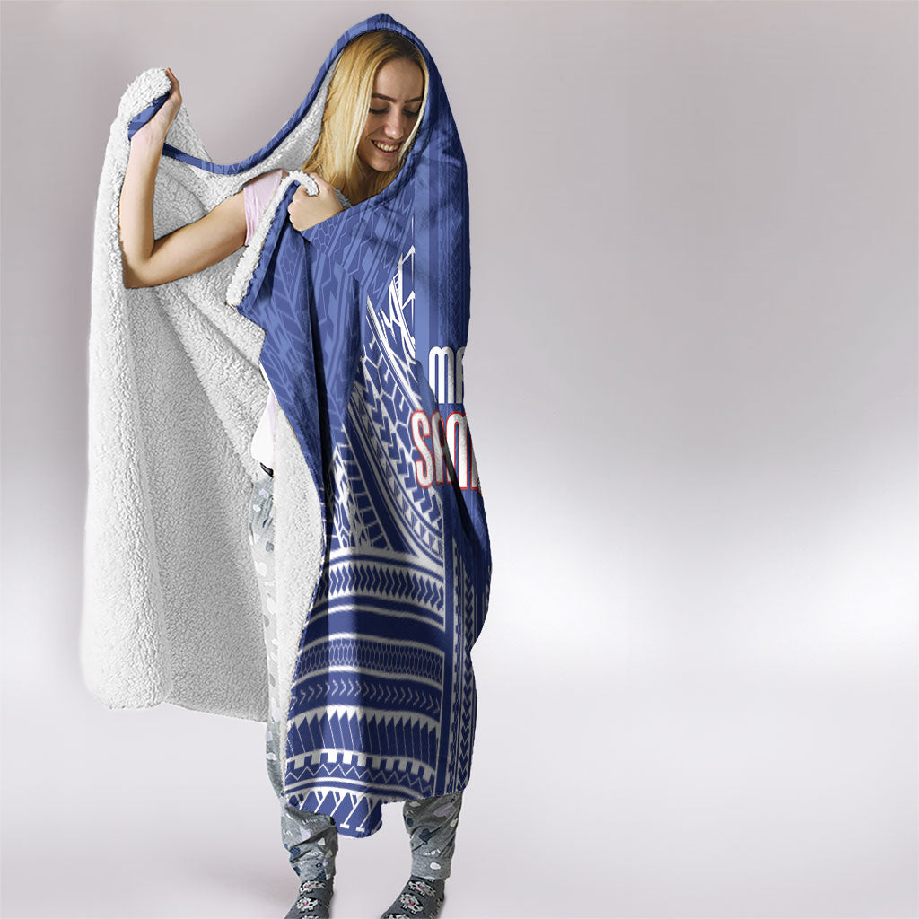Manu Samoa Rugby 2026 Hooded Blanket Samoan Pattern