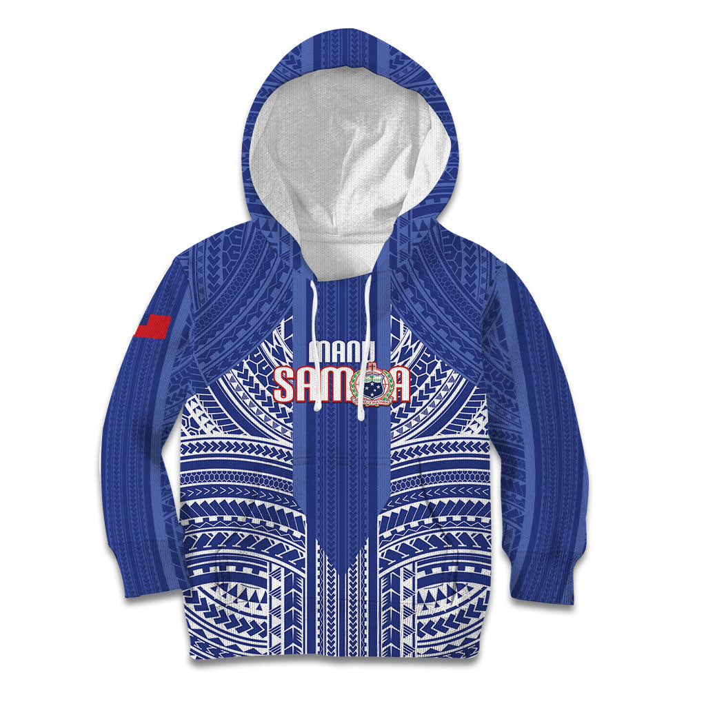 Custom Manu Samoa Rugby 2026 Kid Hoodie Samoan Pattern