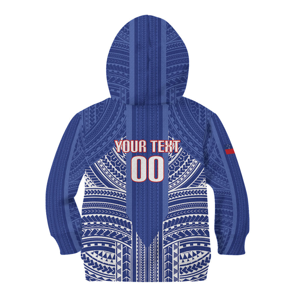 Custom Manu Samoa Rugby 2026 Kid Hoodie Samoan Pattern