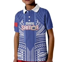 Custom Manu Samoa Rugby 2026 Kid Polo Shirt Samoan Pattern