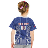 Custom Manu Samoa Rugby 2026 Kid T Shirt Samoan Pattern