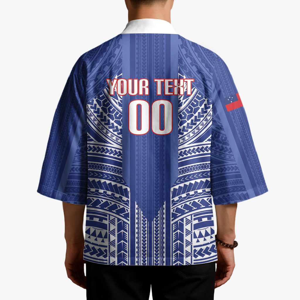 Custom Manu Samoa Rugby 2026 Kimono Samoan Pattern