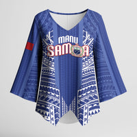 Custom Manu Samoa Rugby 2026 Kimono Sleeve Blouse Samoan Pattern