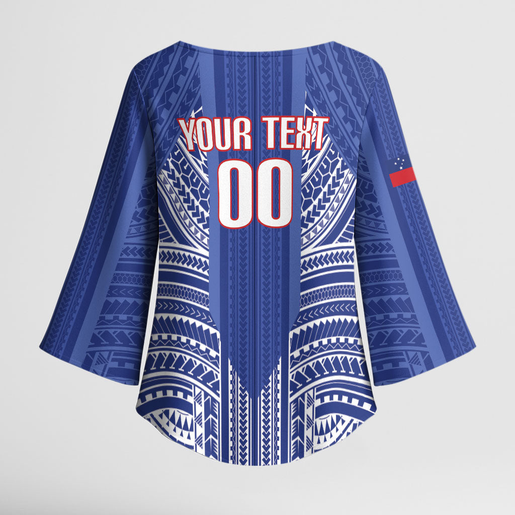 Custom Manu Samoa Rugby 2026 Kimono Sleeve Blouse Samoan Pattern