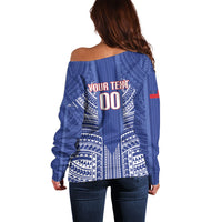 Custom Manu Samoa Rugby 2026 Off Shoulder Sweater Samoan Pattern