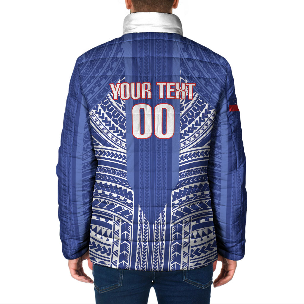 Custom Manu Samoa Rugby 2026 Padded Jacket Samoan Pattern