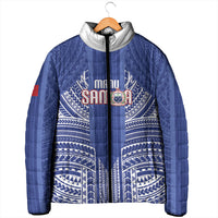 Custom Manu Samoa Rugby 2026 Padded Jacket Samoan Pattern