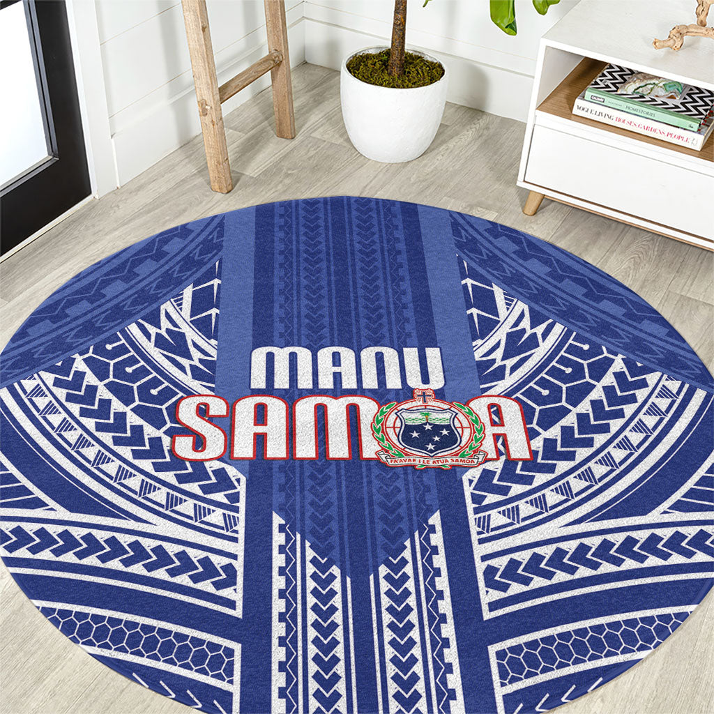 Manu Samoa Rugby 2026 Round Carpet Samoan Pattern
