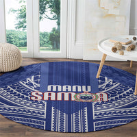 Manu Samoa Rugby 2026 Round Carpet Samoan Pattern