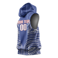 Custom Manu Samoa Rugby 2026 Sleeveless Hoodie Samoan Pattern