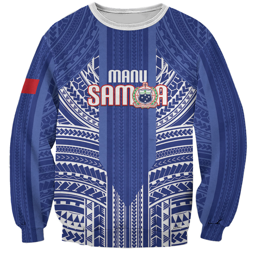 Custom Manu Samoa Rugby 2026 Sweatshirt Samoan Pattern