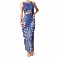 Custom Manu Samoa Rugby 2026 Tank Maxi Dress Samoan Pattern