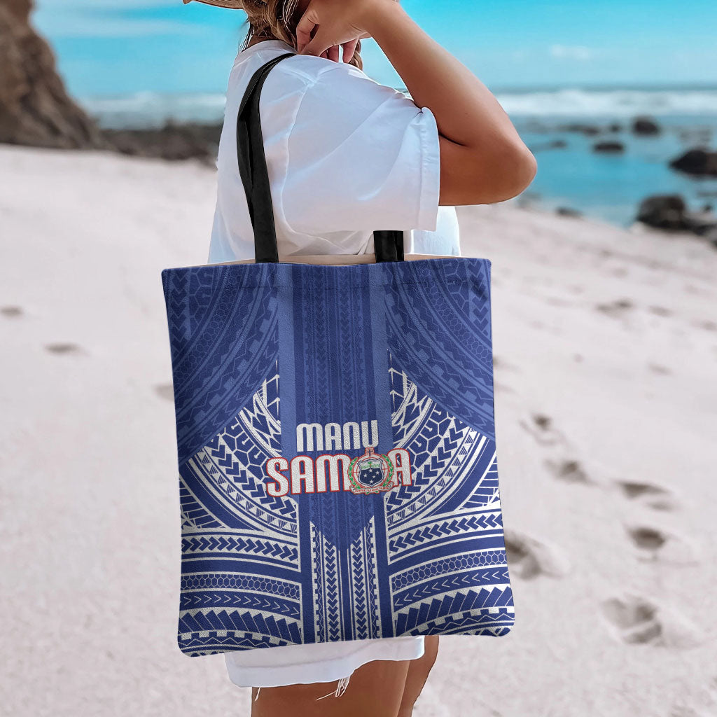 Manu Samoa Rugby 2026 Tote Bag Samoan Pattern