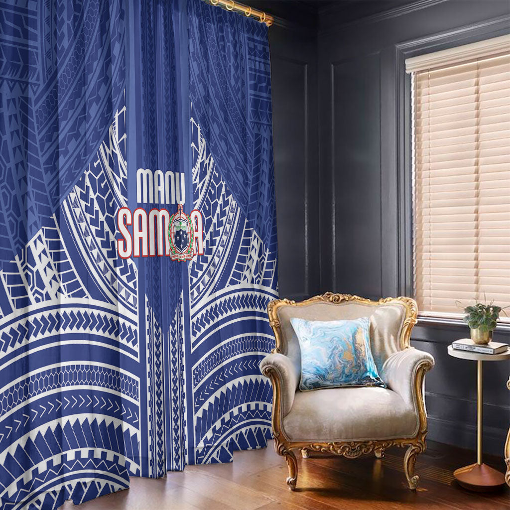 Manu Samoa Rugby 2026 Window Curtain Samoan Pattern