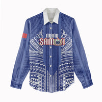 Custom Manu Samoa Rugby 2026 Women Casual Shirt Samoan Pattern