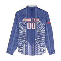 Custom Manu Samoa Rugby 2026 Women Casual Shirt Samoan Pattern