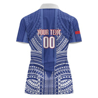 Custom Manu Samoa Rugby 2026 Women Polo Shirt Samoan Pattern