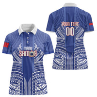 Custom Manu Samoa Rugby 2026 Women Polo Shirt Samoan Pattern