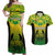 Papua New Guinea Rugby Couples Matching Off Shoulder Maxi Dress and Hawaiian Shirt Enga Mioks PNG Polynesian Pattern LT14 Green - Polynesian Pride