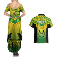 Papua New Guinea Rugby Couples Matching Summer Maxi Dress and Hawaiian Shirt Enga Mioks PNG Polynesian Pattern LT14 - Polynesian Pride