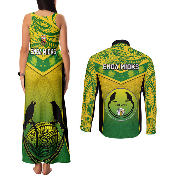Custom Papua New Guinea Rugby Tank Maxi Dress Enga Mioks PNG Polynesian Pattern LT14