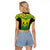 Papua New Guinea Rugby Raglan Cropped T Shirt Enga Mioks PNG Polynesian Pattern LT14 - Polynesian Pride