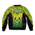 Papua New Guinea Rugby Sleeve Zip Bomber Jacket Enga Mioks PNG Polynesian Pattern LT14 - Polynesian Pride