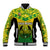 Custom Papua New Guinea Rugby Baseball Jacket Enga Mioks PNG Polynesian Pattern LT14 Unisex Green - Polynesian Pride
