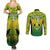Custom Papua New Guinea Rugby Couples Matching Summer Maxi Dress and Long Sleeve Button Shirts Enga Mioks PNG Polynesian Pattern LT14 - Polynesian Pride