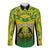 Custom Papua New Guinea Rugby Long Sleeve Button Shirt Enga Mioks PNG Polynesian Pattern LT14 Unisex Green - Polynesian Pride