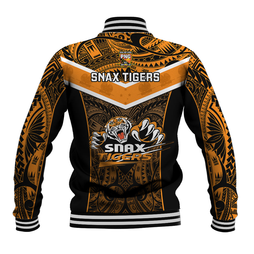 Papua New Guinea Rugby Baseball Jacket Lae Snax Tigers PNG Polynesian Pattern LT14 - Polynesian Pride