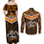 Papua New Guinea Rugby Couples Matching Off Shoulder Maxi Dress and Long Sleeve Button Shirts Lae Snax Tigers PNG Polynesian Pattern LT14 - Polynesian Pride