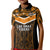 Papua New Guinea Rugby Kid Polo Shirt Lae Snax Tigers PNG Polynesian Pattern LT14 Kid Orange - Polynesian Pride