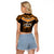 Papua New Guinea Rugby Raglan Cropped T Shirt Lae Snax Tigers PNG Polynesian Pattern LT14 - Polynesian Pride