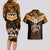 Custom Papua New Guinea Rugby Couples Matching Long Sleeve Bodycon Dress and Hawaiian Shirt Lae Snax Tigers PNG Polynesian Pattern LT14 - Polynesian Pride