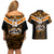 Custom Papua New Guinea Rugby Couples Matching Off Shoulder Short Dress and Hawaiian Shirt Lae Snax Tigers PNG Polynesian Pattern LT14 - Polynesian Pride