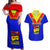 Papua New Guinea Rugby Couples Matching Off Shoulder Maxi Dress and Hawaiian Shirt Hela Wigmen PNG Polynesian Pattern LT14 Blue - Polynesian Pride