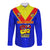 Papua New Guinea Rugby Long Sleeve Button Shirt Hela Wigmen PNG Polynesian Pattern LT14 Unisex Blue - Polynesian Pride
