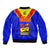 Papua New Guinea Rugby Sleeve Zip Bomber Jacket Hela Wigmen PNG Polynesian Pattern LT14 - Polynesian Pride