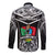 Papua New Guinea Rugby Long Sleeve Button Shirt Mendi Muruks PNG Polynesian Pattern LT14 - Polynesian Pride