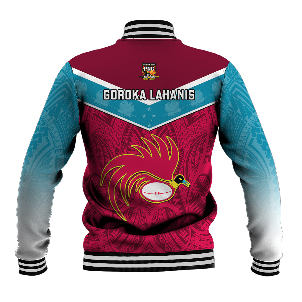 Papua New Guinea Rugby Baseball Jacket Goroka Lahanis PNG Polynesian Pattern LT14 - Polynesian Pride