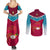 Papua New Guinea Rugby Couples Matching Summer Maxi Dress and Long Sleeve Button Shirts Goroka Lahanis PNG Polynesian Pattern LT14 - Polynesian Pride