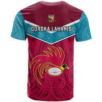 Papua New Guinea Rugby T Shirt Goroka Lahanis PNG Polynesian Pattern LT14 - Polynesian Pride