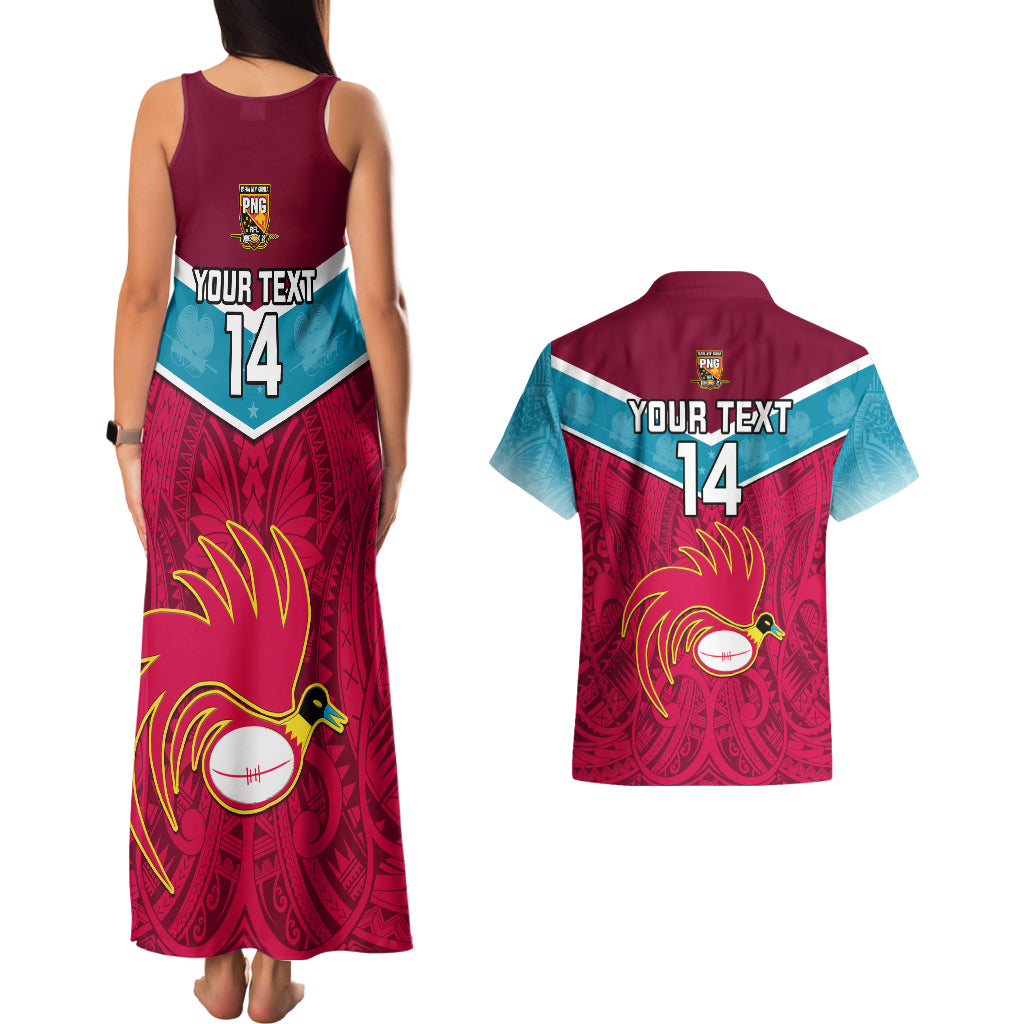 Custom Papua New Guinea Rugby Couples Matching Tank Maxi Dress And Hawaiian Shirt Goroka Lahanis PNG Polynesian Pattern LT14 - Polynesian Pride